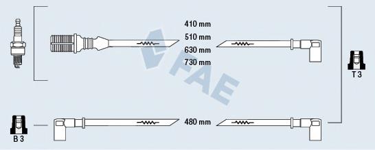 Fios de alta voltagem, kit NGK 6045