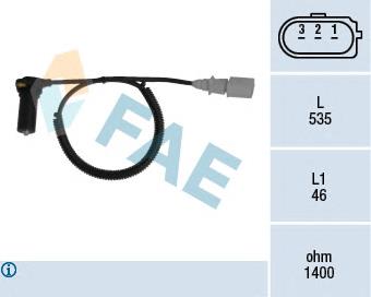 79131 FAE Sensor de posição (de revoluções) de cambota