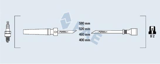83563 FAE Fios de alta voltagem, kit