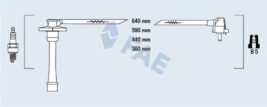 83581 FAE Fios de alta voltagem, kit