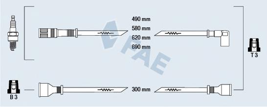 83720 FAE Fios de alta voltagem, kit