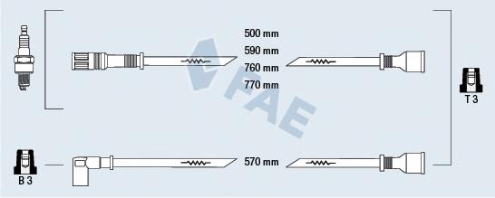 83390 FAE Fios de alta voltagem, kit