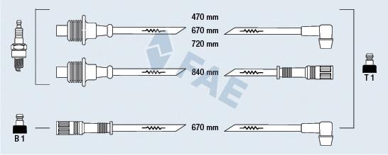 83320 FAE Fios de alta voltagem, kit