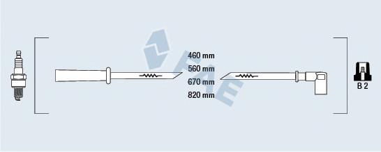 83330 FAE Fios de alta voltagem, kit