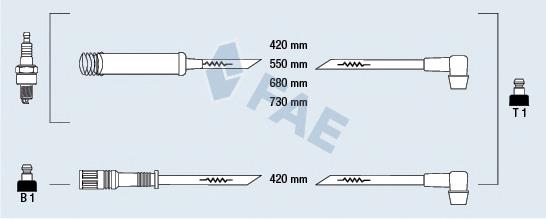 83560 FAE Fios de alta voltagem, kit