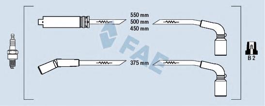 83562 FAE Fios de alta voltagem, kit