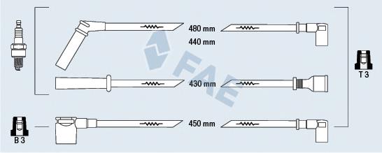 83561 FAE Fios de alta voltagem, kit