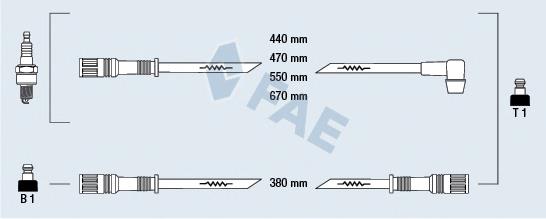 83490 FAE Fios de alta voltagem, kit