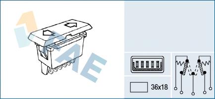 655121 Peugeot/Citroen Unidade de botões dianteira esquerda de controlo de elevador de vidro