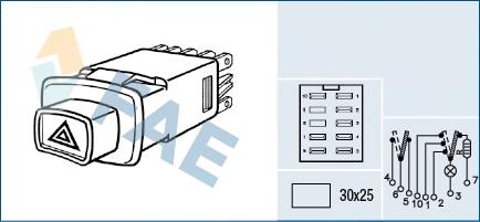 Botão de ativação do sinal de emergência Febi 10419 preço, a partir de 8,84 USD
