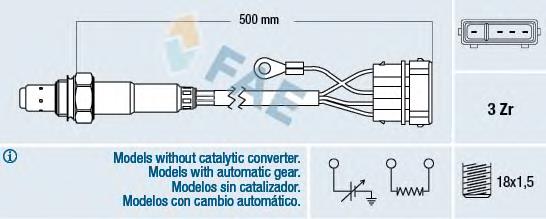 Sonda lambda, sensor de oxigênio 92047 NTK