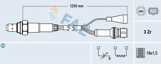 77108 FAE Sonda lambda, sensor de oxigênio