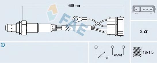 Sonda lambda, sensor de oxigênio VAG 030906265M