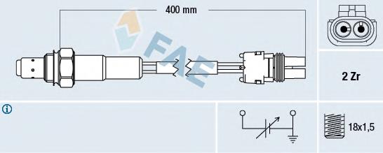 Sonda lambda, sensor de oxigênio 7701068472 Renault (RVI)