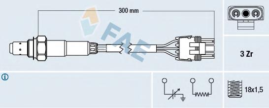 7700746375 Renault (RVI) Sonda lambda, sensor de oxigênio