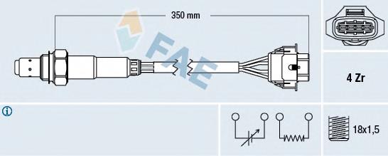 77155 FAE Sonda lambda, sensor de oxigênio até o catalisador