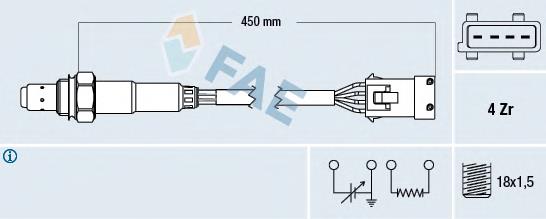 228 NGK Sonda lambda, sensor de oxigênio depois de catalisador
