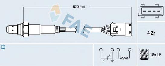 Sonda lambda, sensor de oxigênio depois de catalisador Bosch 258003717