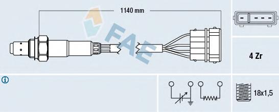 A0005402617 Mercedes Sonda lambda, sensor de oxigênio depois de catalisador