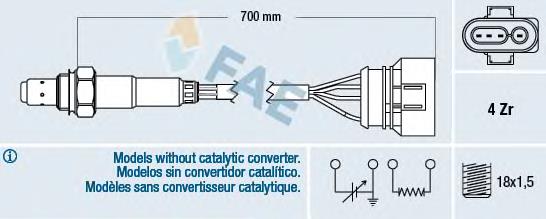 Sonda lambda, sensor de oxigênio VAG 021906265AB