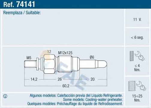 Vela de incandescência GV888 Beru