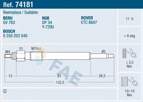 Compre Y729U NGK Vela de incandescência