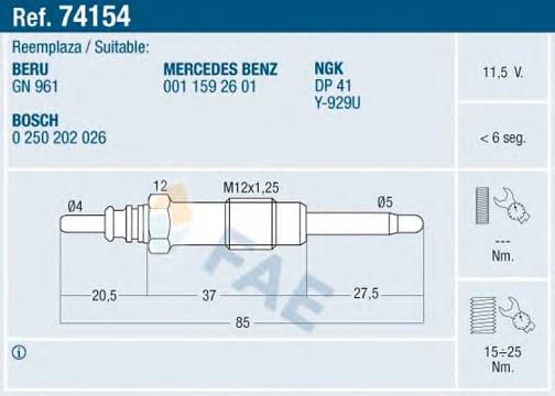 Compre A001159260164 Mercedes Vela de incandescência