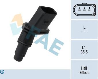 6PU013122101 VAG Sensor de posição da árvore distribuidora