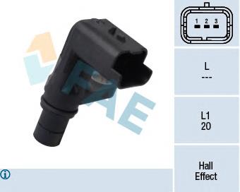 Sensor de posição da árvore distribuidora 00001920LS Peugeot/Citroen