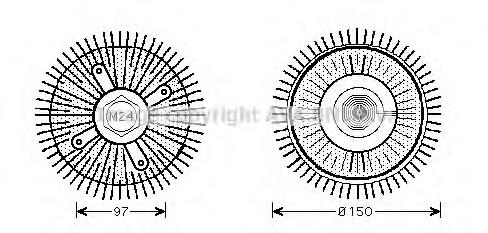 Compre 11521273086 BMW Acoplamento viscoso de ventilador de esfriamento