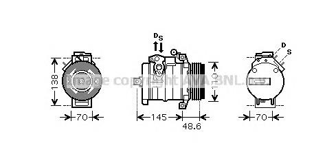 BWAK334 AVA Compressor de aparelho de ar condicionado