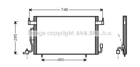 Radiador de aparelho de ar condicionado Peugeot/Citroen 9624722380