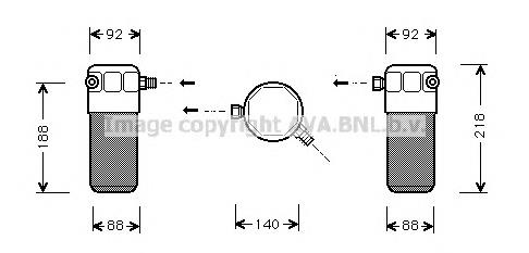 AD38000S Mahle Original Tanque de recepção do secador de aparelho de ar condicionado