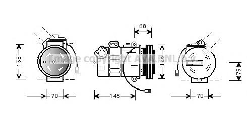 Compressor de aparelho de ar condicionado 8D0260805RV VAG