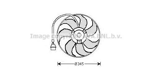 AI7509 AVA Ventilador elétrico de esfriamento montado (motor + roda de aletas)
