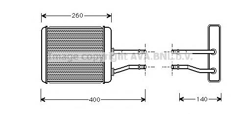 Radiador de forno (de aquecedor) para Alfa Romeo 156  932