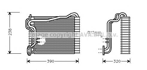 Vaporizador de aparelho de ar condicionado 8A1820103AB VAG