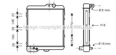 Radiador de esfriamento de motor VAG 855121251F