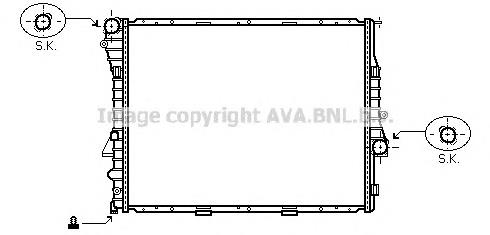 Radiador de esfriamento de motor BMW 17117544669