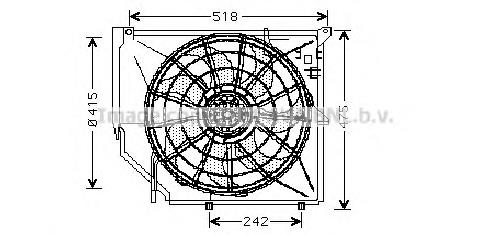 Compre 17427510617 BMW Difusor do radiador de esfriamento, montado com motor e roda de aletas