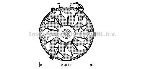 200523W2 Polcar Ventilador (roda de aletas) do radiador de aparelho de ar condicionado