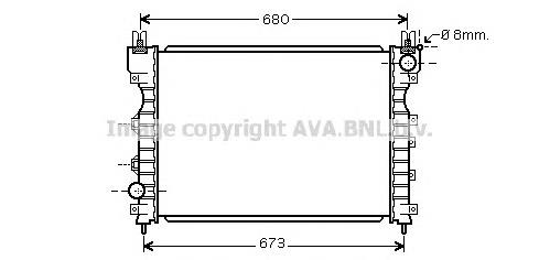Radiador de esfriamento de motor 4310081 Polcar