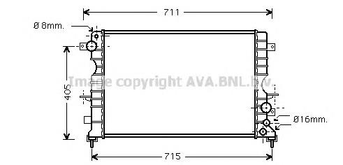 Radiador de esfriamento de motor PCC001070 Land Rover