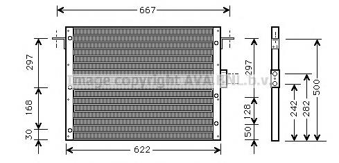 Radiador de aparelho de ar condicionado STC3679 Land Rover