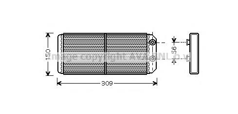 Radiador de forno (de aquecedor) Land Rover STC3135 preço, a partir de 74,63 USD