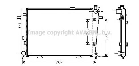 Radiador de esfriamento de motor Hyundai/Kia S253102E500