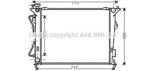 Radiador de esfriamento de motor Hyundai/Kia 253103K280