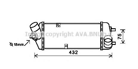 Radiador de intercooler 282702A401 Hyundai/Kia