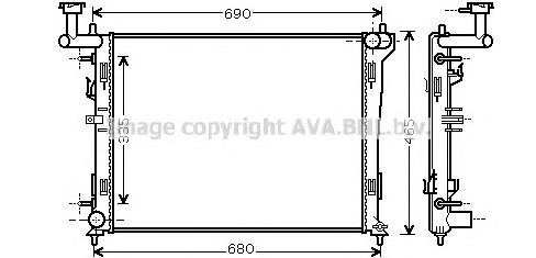 Radiador de esfriamento de motor Hyundai/Kia 253102H060