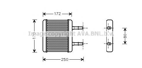 Radiador de forno (de aquecedor) AH171000P Mahle Original